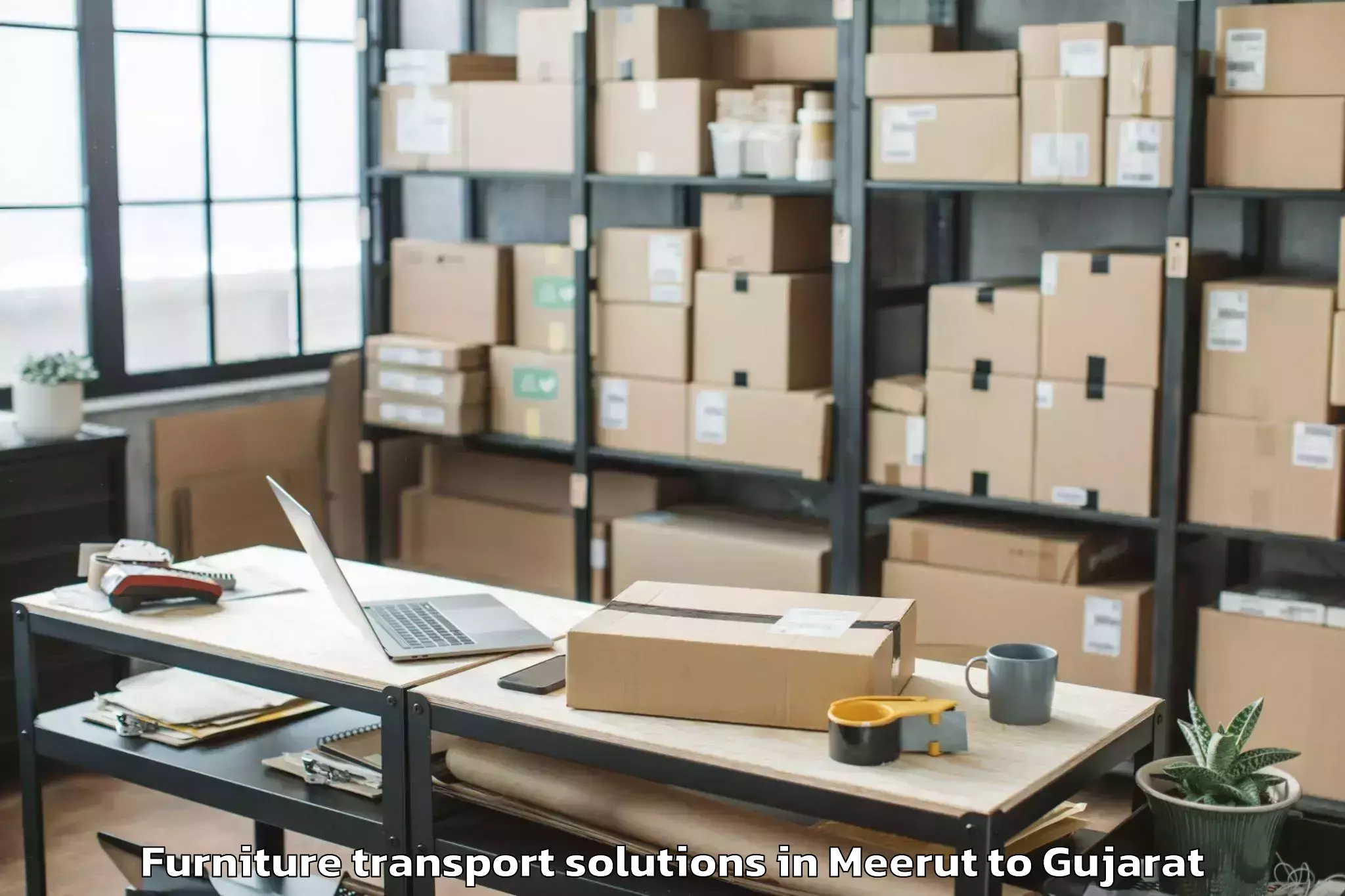 Top Meerut to Dahegam Furniture Transport Solutions Available